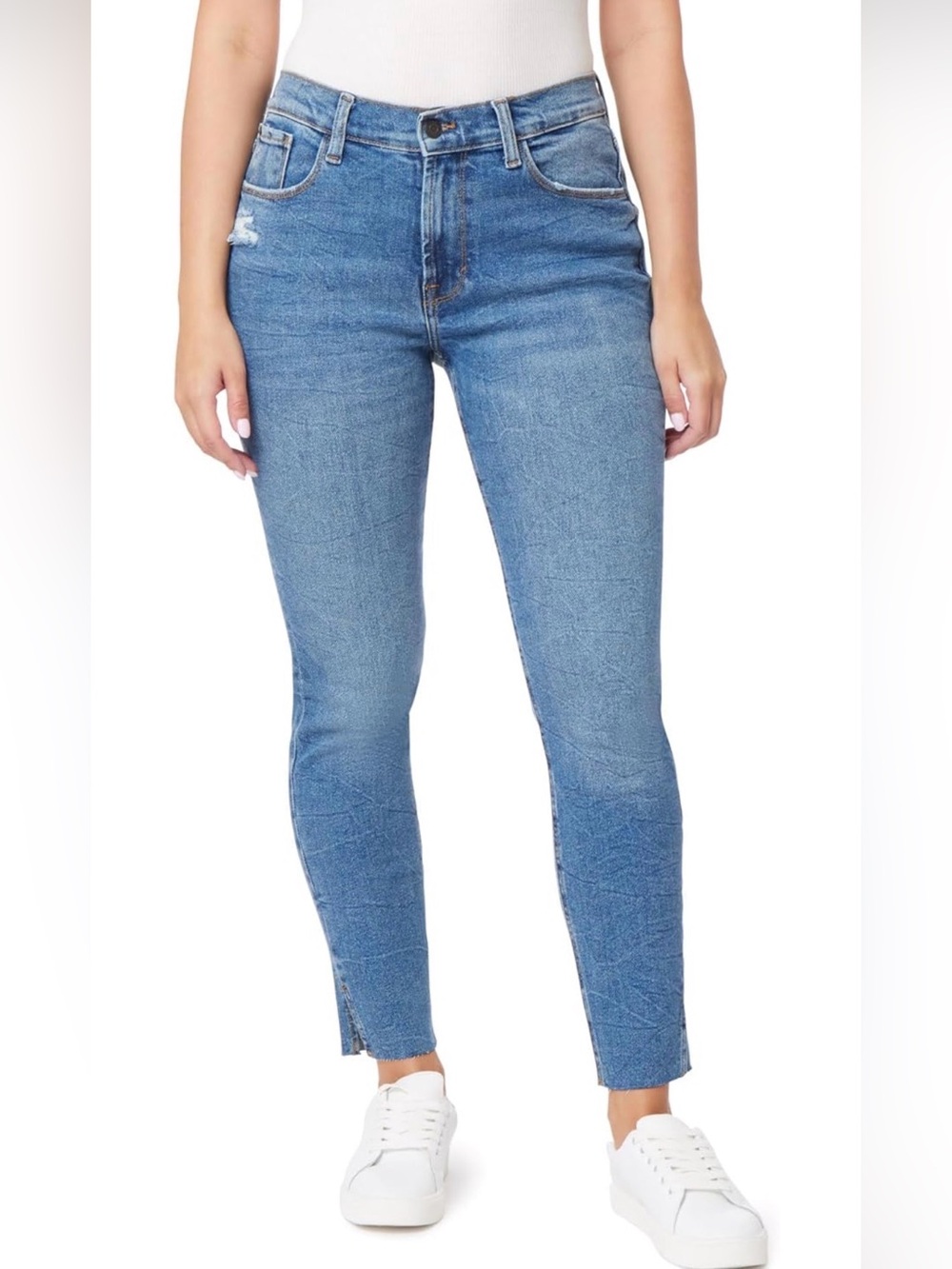 kensie Jeans for Women The Kelsey Vintage High-Rise Skinny Raw Edge Hem